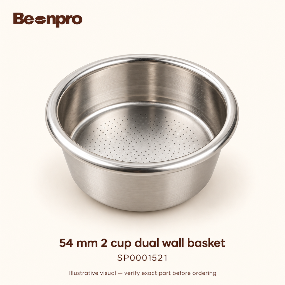 BeanPro Basket 54mm, 2 cup dual wall — SP0001521